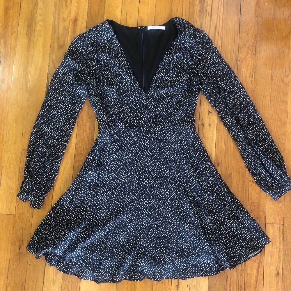 ASOS Starry black low neckline dress - Picture 2 of 2